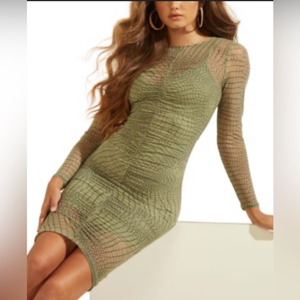 Guess Lauren Mesh Bodycon Dress XS